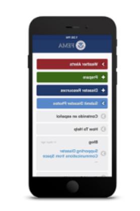 Screenshot of the FEMA app